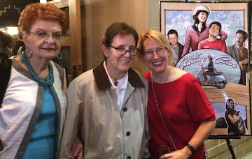 Marian, Elizabeth and Bon (a family friend) at the cast and crew screening of The Conway Curve